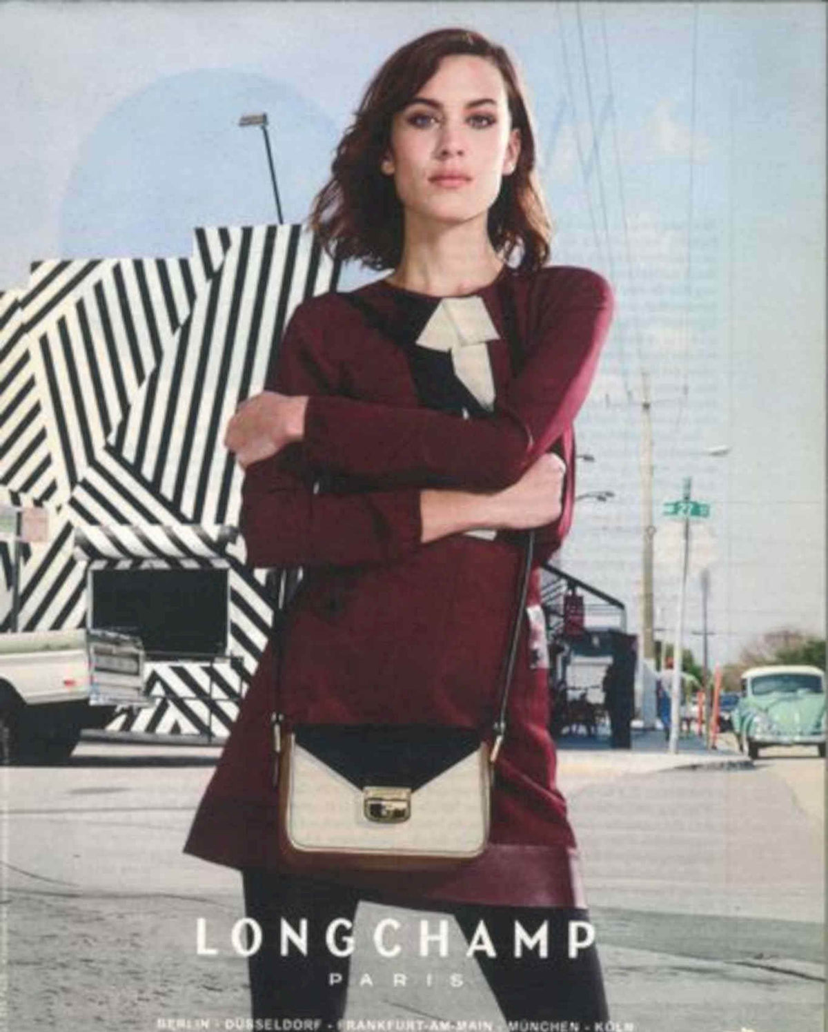 Longchamp Bag Beetle Vintage Retro Advert Poster A4 Photo Print