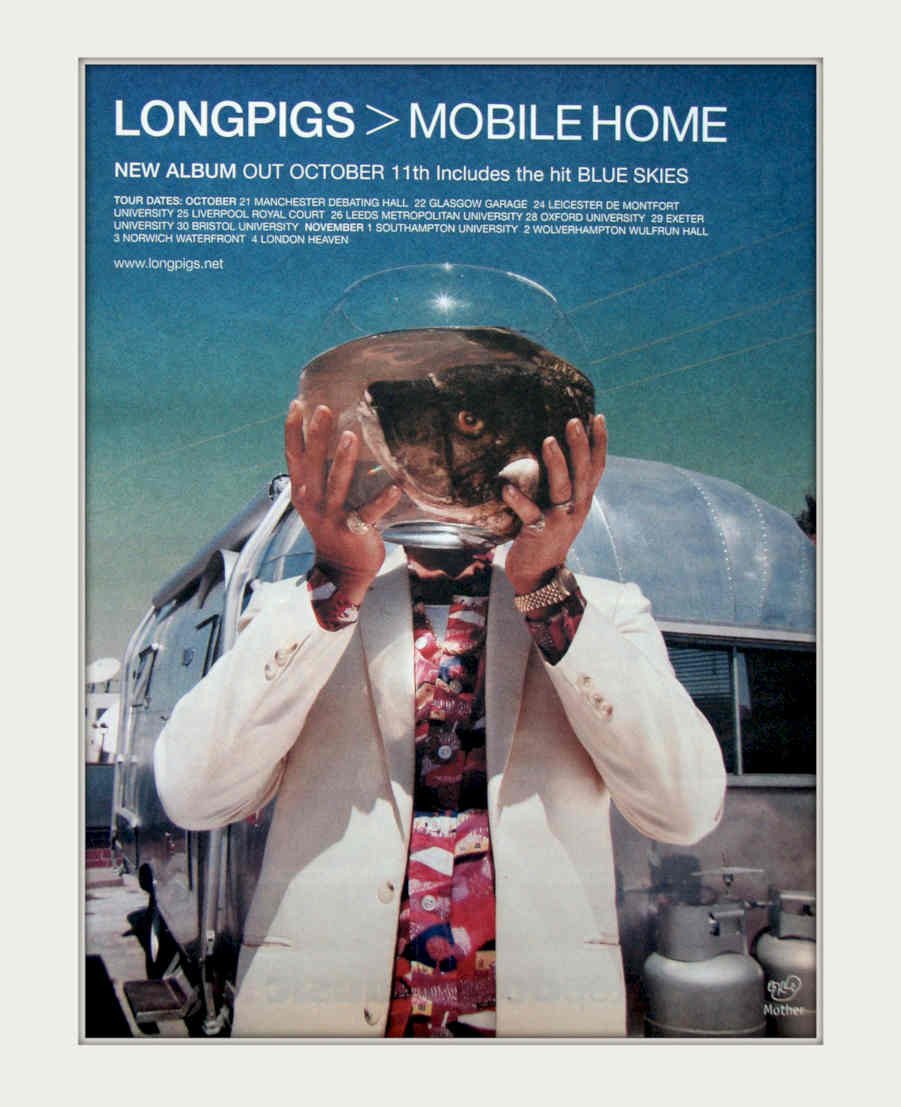 Longpigs Mobile Home Vintage Retro Advert Poster A4 Photo Print