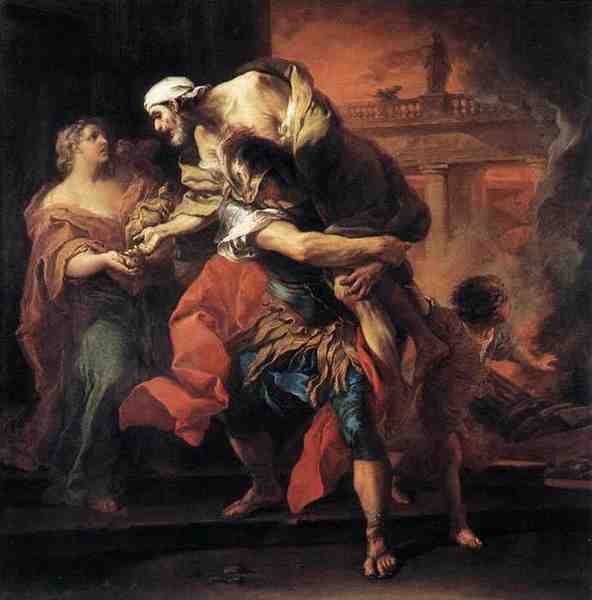 Loo Carle Van Aeneas Carrying Anchises A4 Photo Print