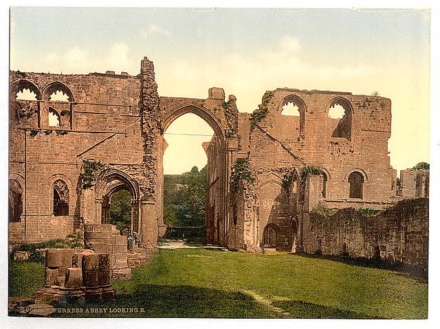 Looking east Furness Abbey Vintage A4 Photo Print