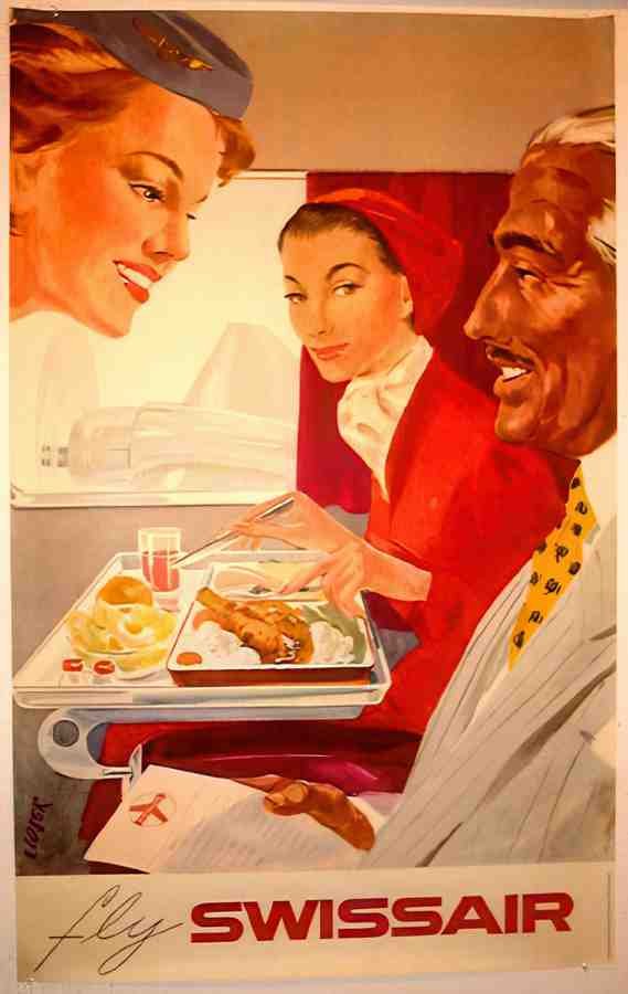 LooserFlySwissair Vintage Advert A4 Photo Print