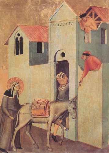 Lorenzetti Pietro Beata Umilta Transport Bricks To The Monastery A4 Photo Print