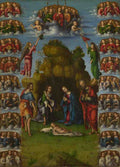 Lorenzo Costa The Adoration of the Shepherds with Angels A4 Photo Print