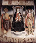 Lorenzo Da Viterbo Madonna Enthroned With The Infant Christ St Peter And St Michael A4 Photo Print