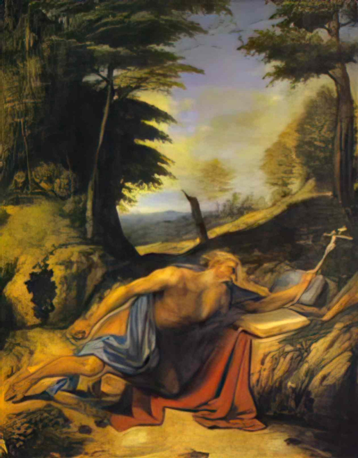 Lorenzo Lotto st jerome in the desert Art A4 Photo Print