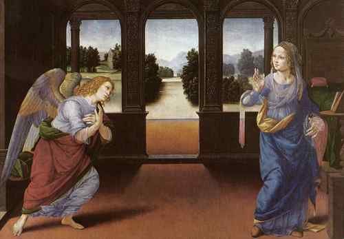 Lorenzo di Credi Annunciation dt1  A4 Photo Print