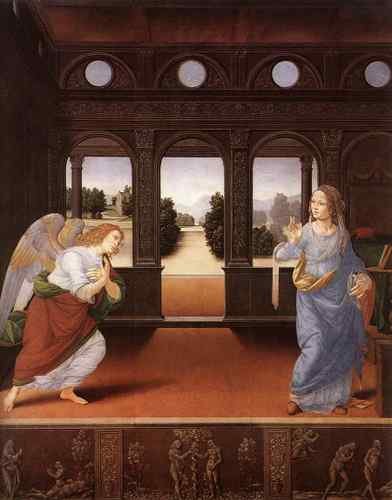Lorenzo di Credi Annunciation  A4 Photo Print