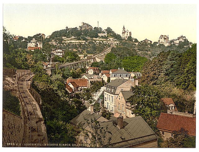 Loschwitz Saxony Vintage A4 Photo Print