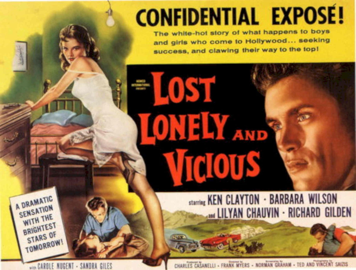 Lost Lonely Vicious 1950s Vintage Retro Advert Poster