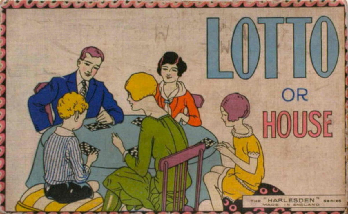 Lotto House Game 1930s Vintage Retro Advert Poster