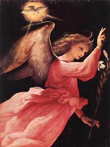 Lotto Lorenzo Angel Annunciating 1527 A4 Photo Print