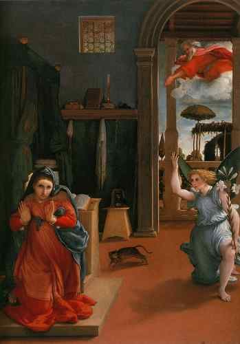 Lotto Lorenzo Annunciation c1525 30  A4 Photo Print