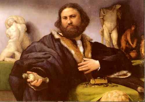 Lotto Lorenzo Portrait Of Andrea Odoni  A4 Photo Print