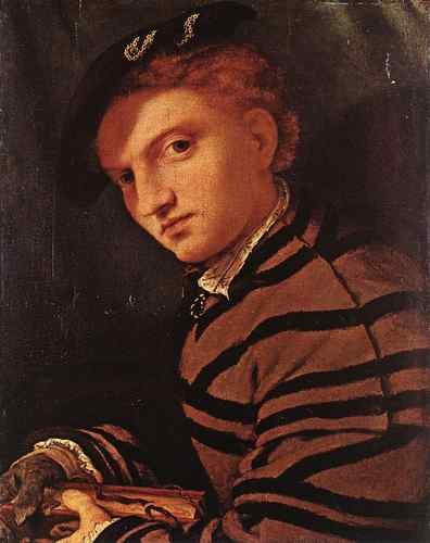 Lotto Lorenzo Young Man with Book 1525 6  A4 Photo Print