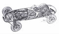 Lotus 12 cutaway A4 Photo Print