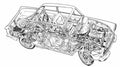 Lotus Cortina cutaway A4 Photo Print