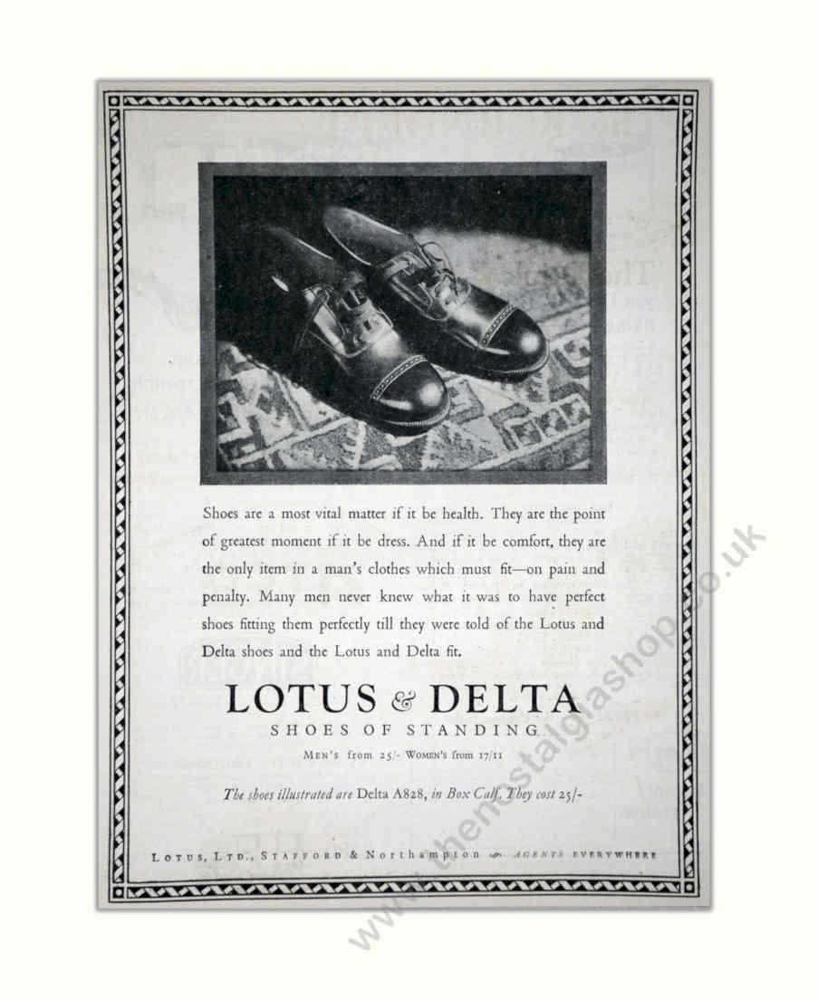 Lotus Delta Shoes 4 Vintage Retro Advert Poster A4 Photo Print
