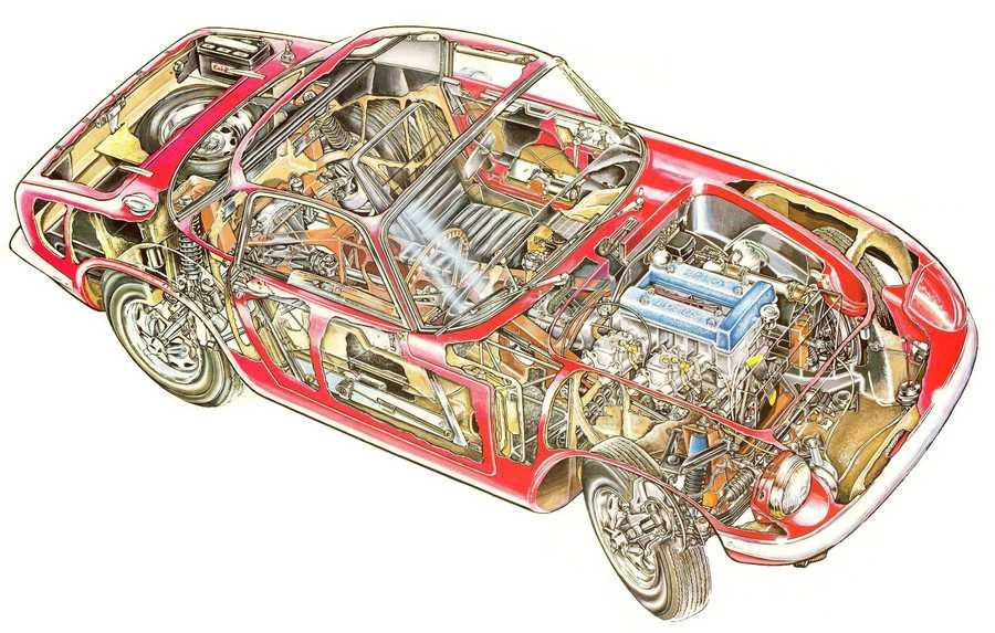 Lotus Elan cutaway A4 Photo Print