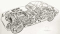 Lotus Elite cutaway A4 Photo Print