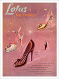 Lotus Shoes 1950s Vintage Retro Advert Poster A4 Photo Print