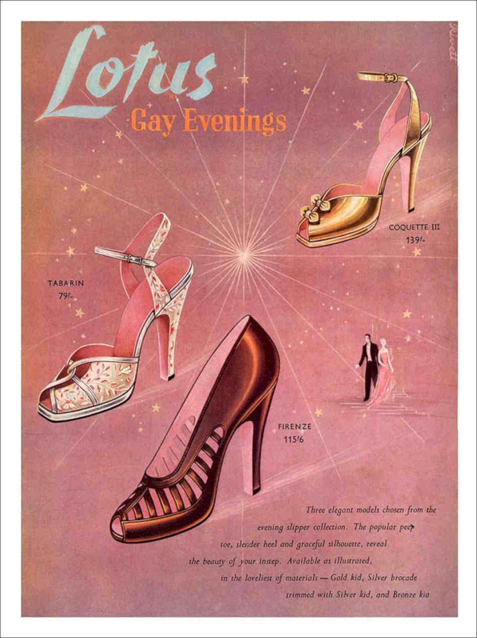 Lotus Shoes 1950s Vintage Retro Advert Poster A4 Photo Print