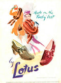Lotus Shoes Vintage 1940s Vintage Retro Advert Poster