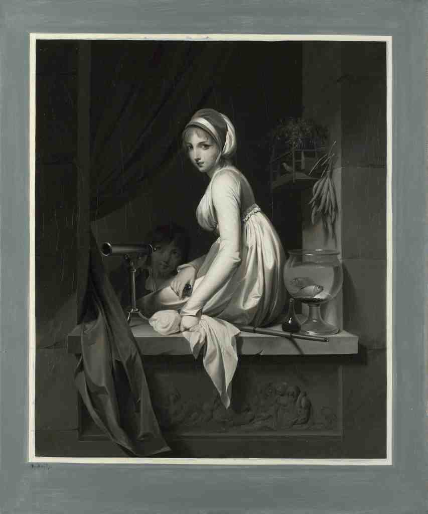 Louis Leopold Boilly A Girl at a Window A4 Photo Print