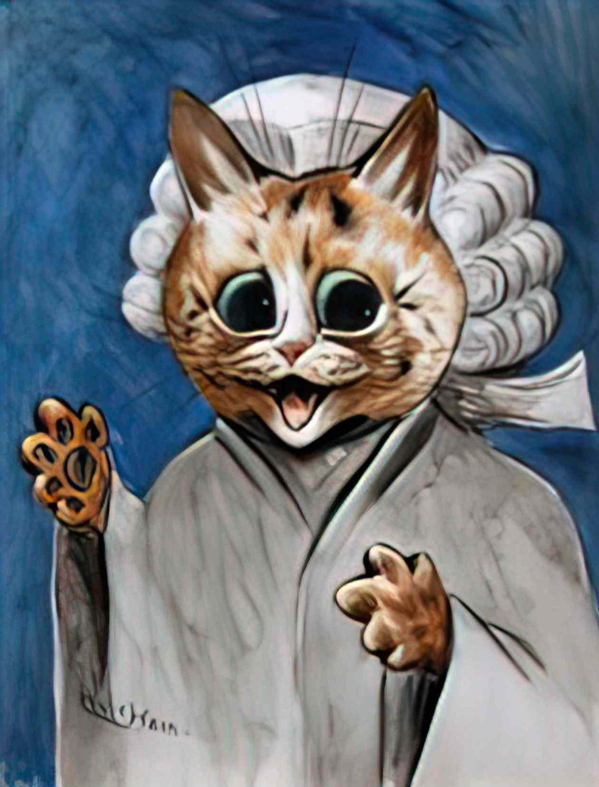 Louis Wain the barrister Art A4 Photo Print