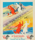 LoupotRaphaelSkiers Vintage Advert A4 Photo Print