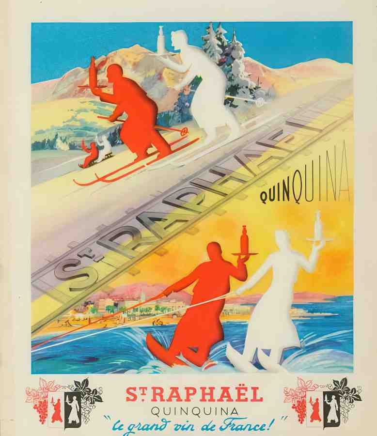LoupotRaphaelSkiers Vintage Advert A4 Photo Print