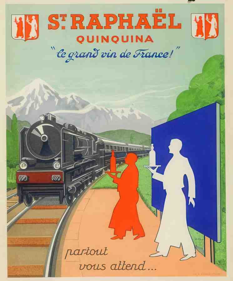 LoupotRaphaelTrain Vintage Advert A4 Photo Print