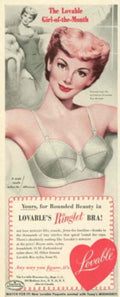 Lovable Ringlet Bra 1950s Vintage Retro Advert Poster