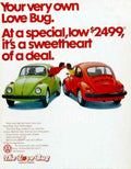 Love Bug Beetles Vintage Retro Advert Poster A4 Photo Print