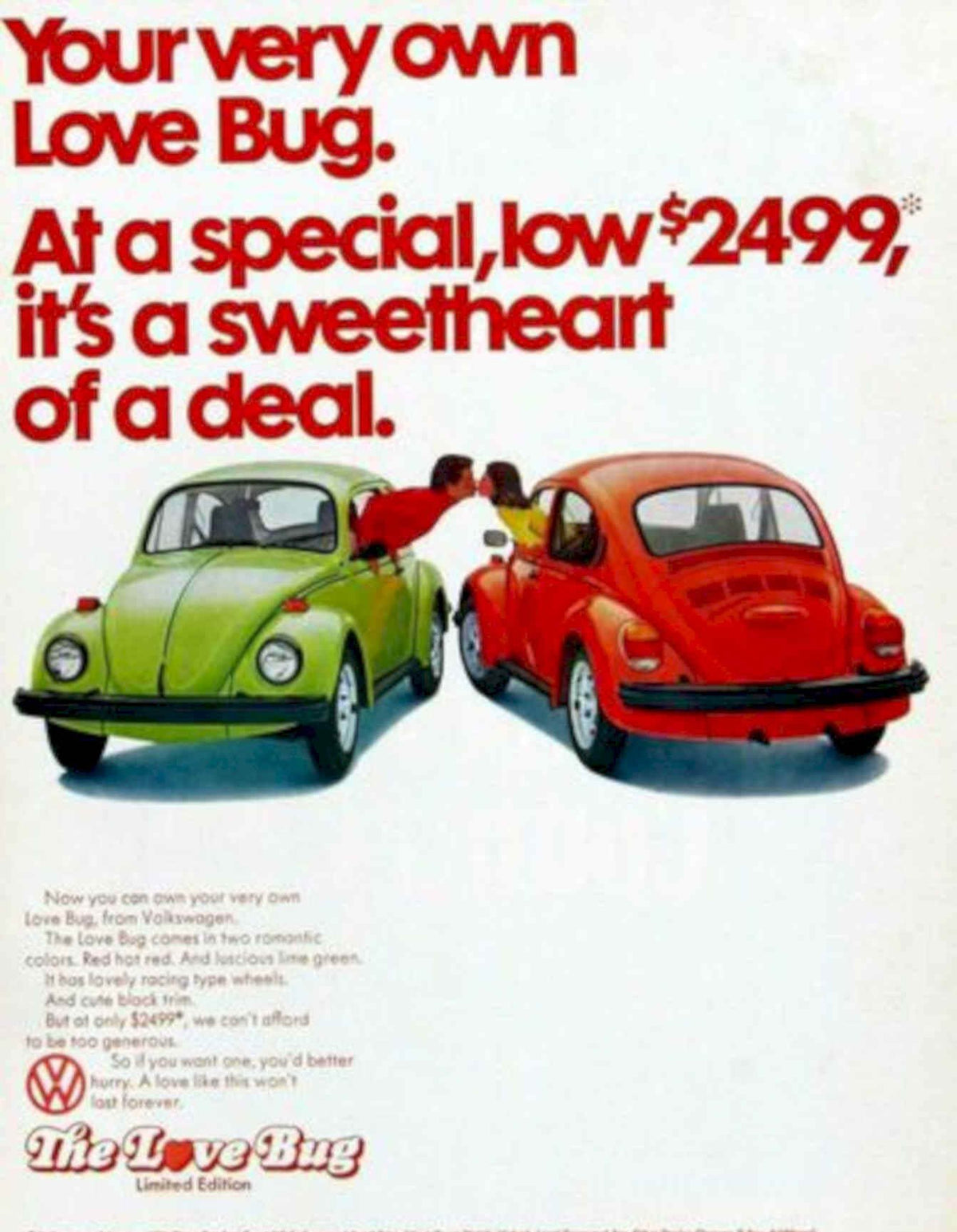 Love Bug Beetles Vintage Retro Advert Poster A4 Photo Print