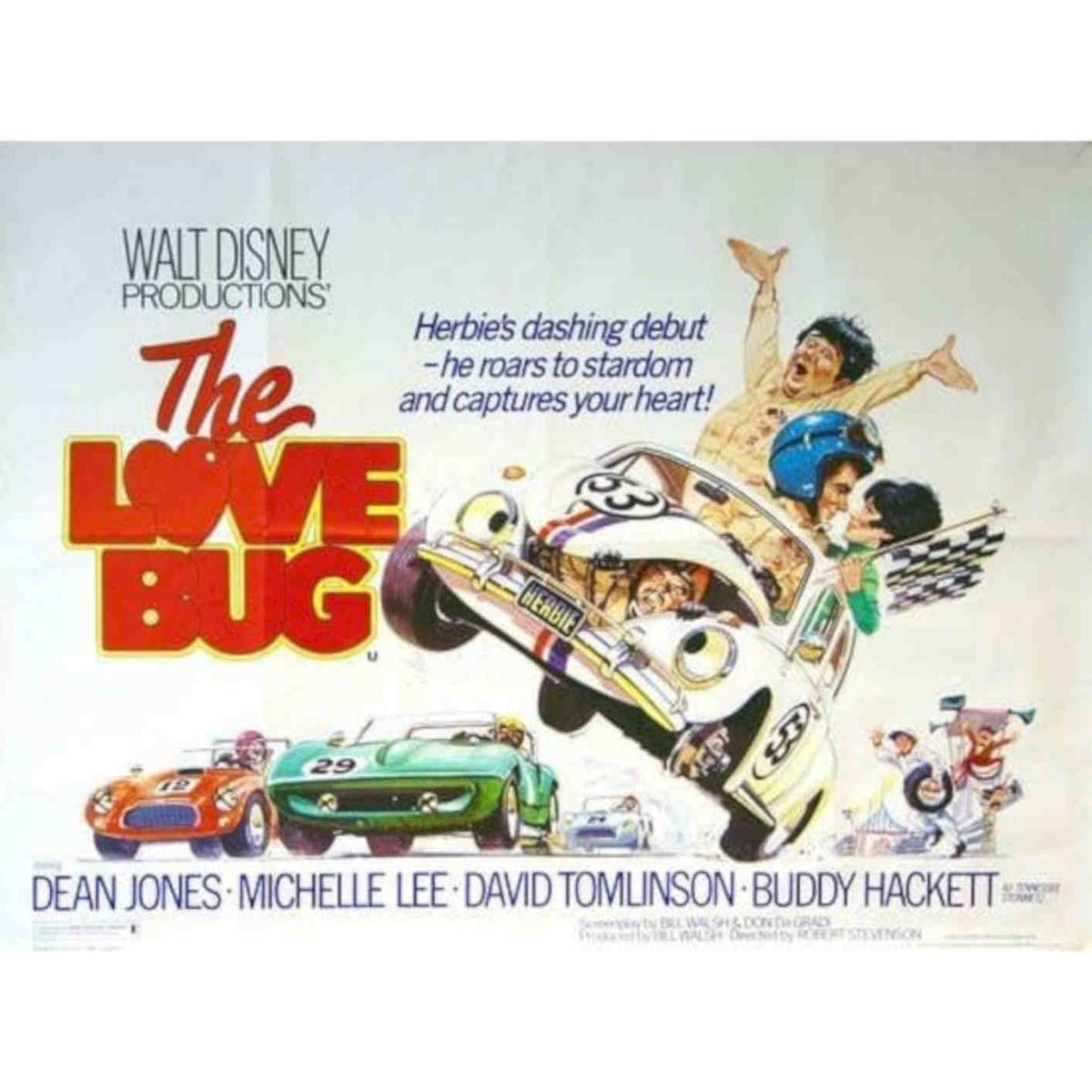 Love Bug Herbie Movie R Vintage Retro Advert Poster A4 Photo Print