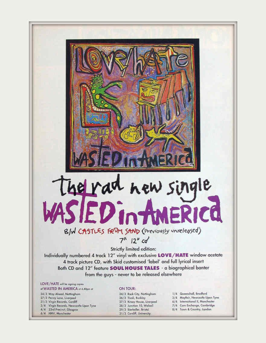 Love Hate Castles Vintage Retro Advert Poster A4 Photo Print