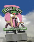 Love Inn Sign Vintage Retro Advert Poster A4 Photo Print