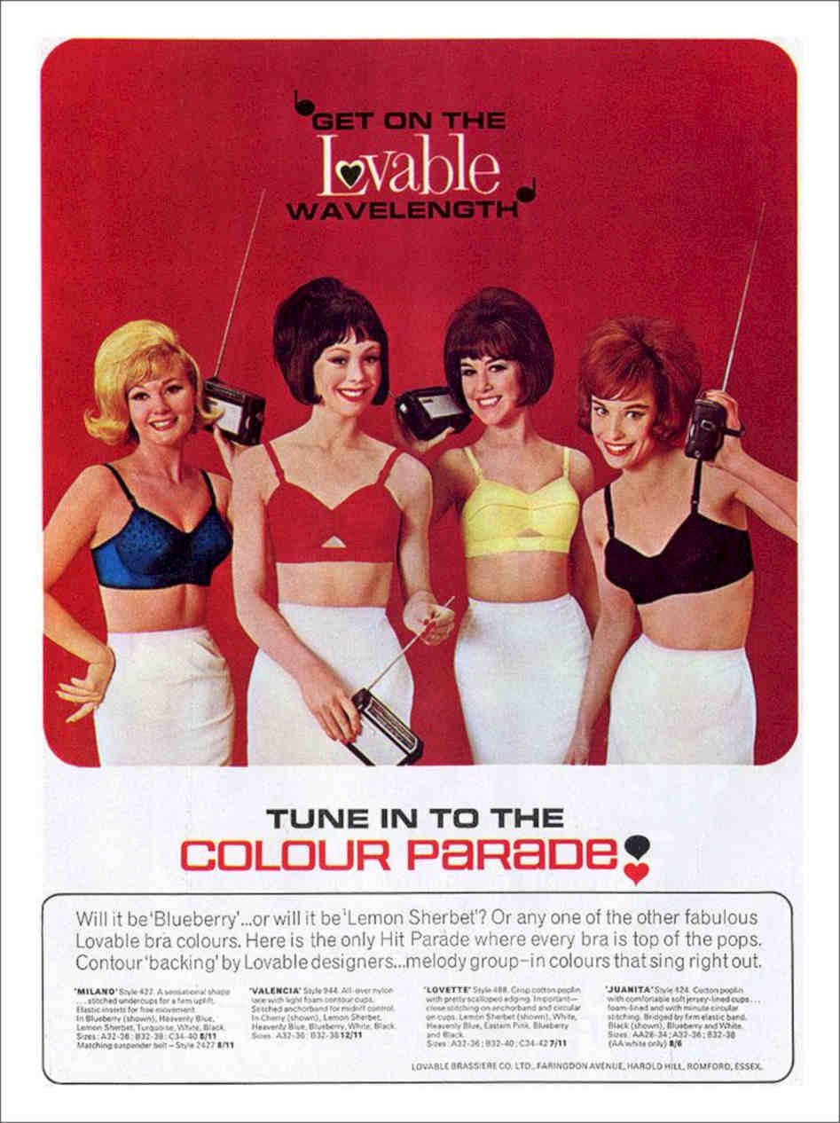 Loveable Bras 1960s Vintage Retro Advert Poster A4 Photo Print
