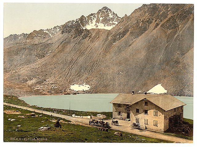 Lower Engadine Fluela Hospice Grisons Vintage A4 Photo Print