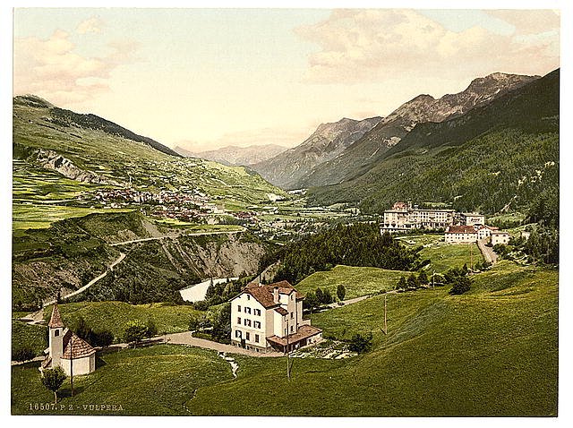 Lower Engadine Vulpera Grisons Vintage A4 Photo Print
