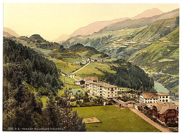 Lower Engadine Vulpera and Fetan I Grisons Vintage A4 Photo Print