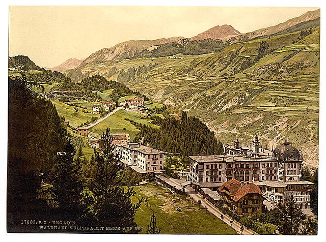 Lower Engadine Vulpera and Fetan II Grisons Vintage A4 Photo Print