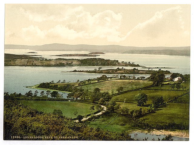 Lower Lough Erne County Fermanagh Vintage A4 Photo Print