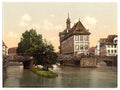 Lower bridge and rathhaus Bamberg Bavaria Vintage A4 Photo Print