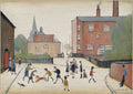 Lowry children playing old road failsworth A4 Photo Print