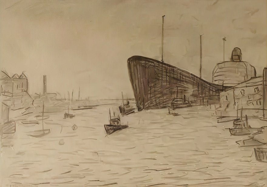 Lowry tanker entering sunderland harbour A4 Photo Print
