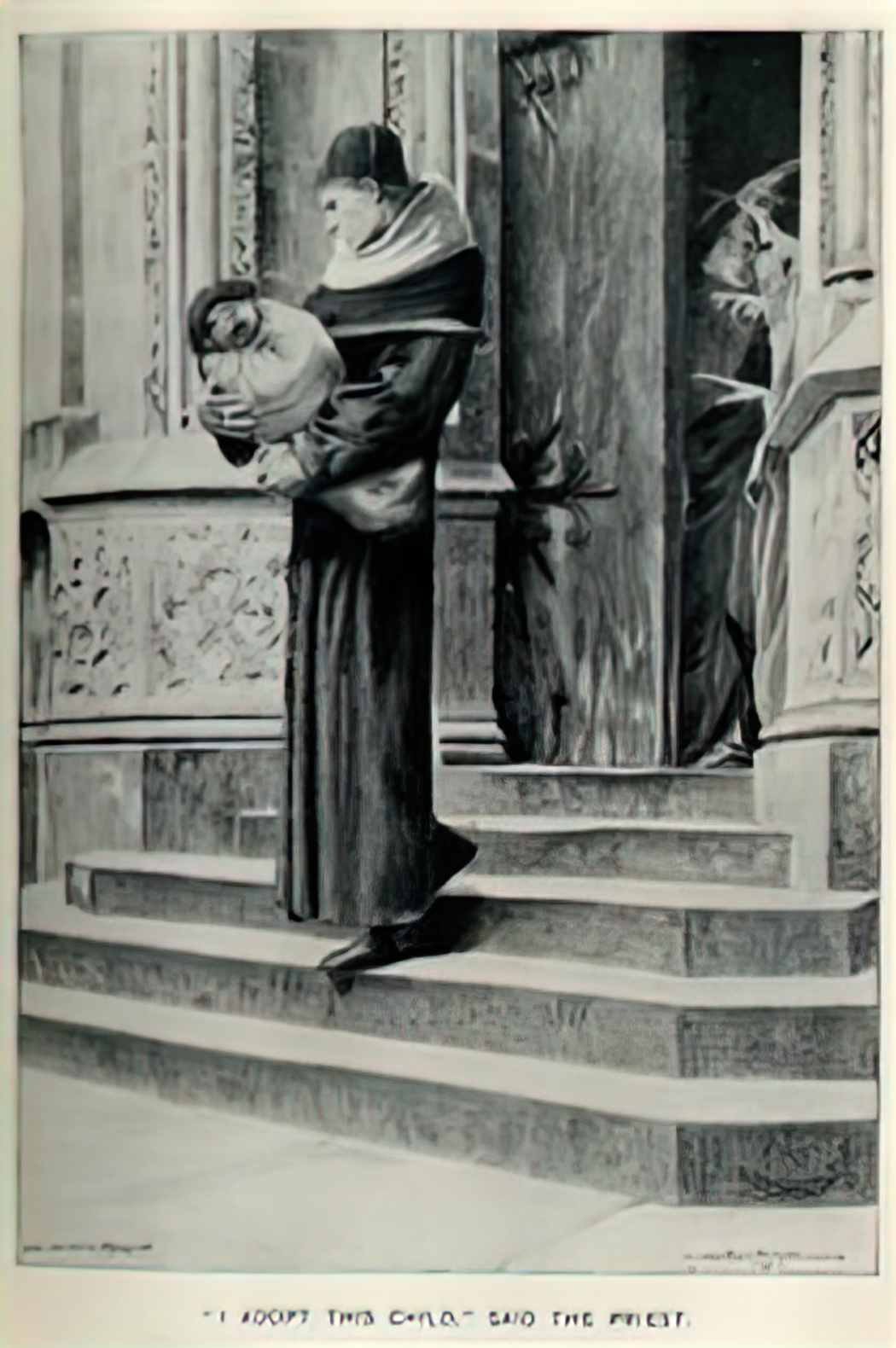 Luc Olivier Merson i adopt this child said the priest Art A4 Photo Print