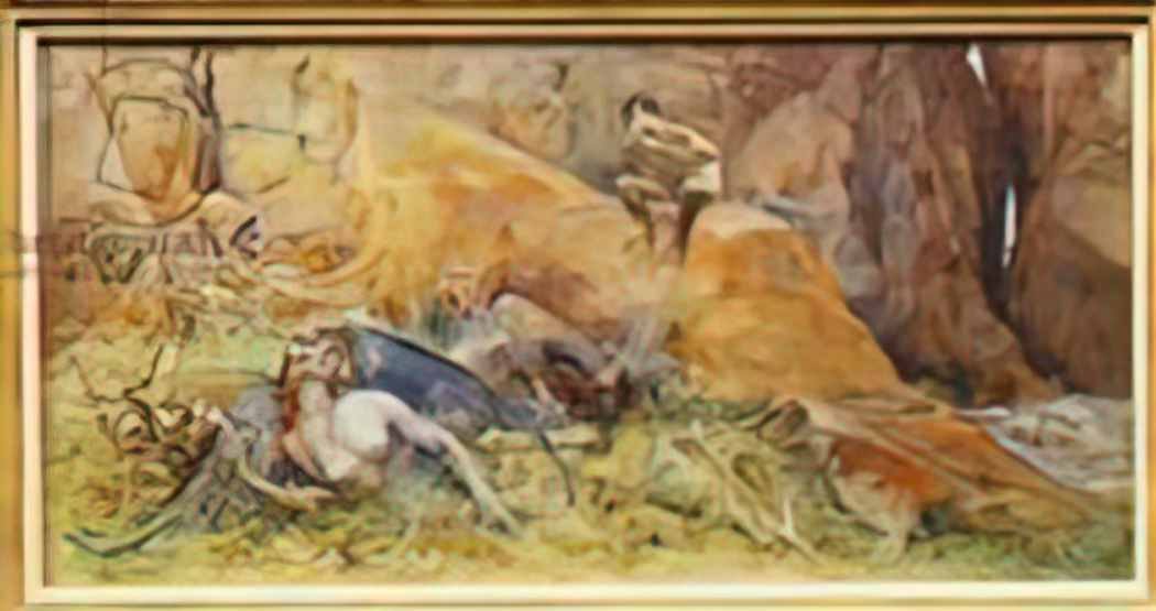 Luc Olivier Merson pan and chimera oil on panel 34x67 cms Art A4 Photo Print