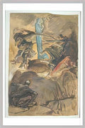Luc Olivier Merson projet d illustration pour macbeth les sorcie res Art A4 Photo Print