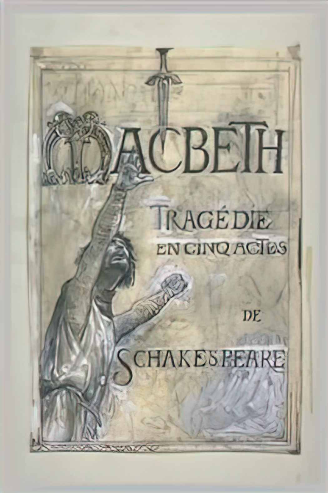 Luc Olivier Merson projet de frontispice pour macbeth Art A4 Photo Print